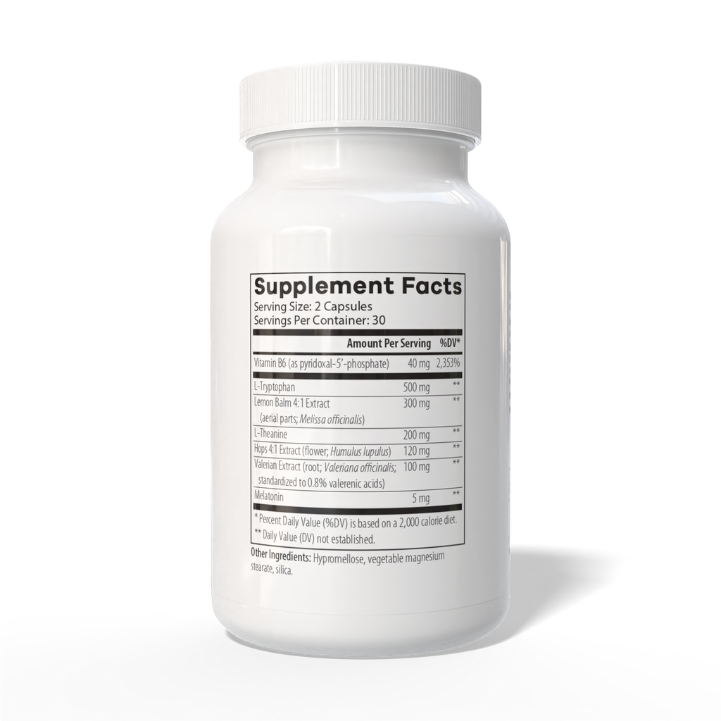 LongevityMD Sleep Like a Baby Supplement Facts