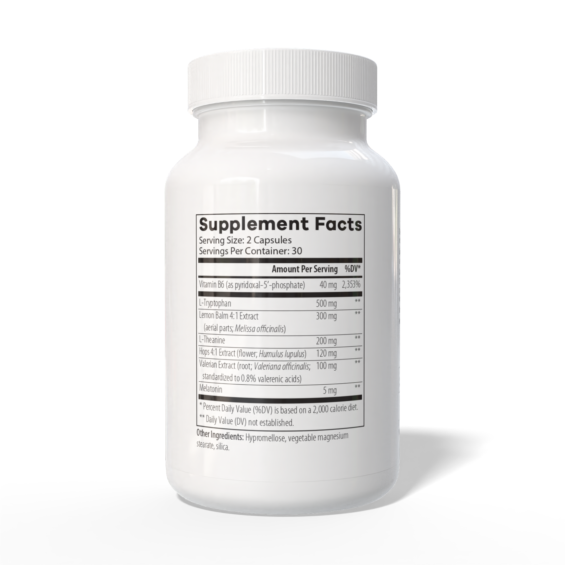 LongevityMD Sleep Like a Baby Supplement Facts